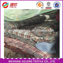 fil teint en polyester coton à carreaux en flanelle tissu gros Chine en gros à bas prix en vrac 100% coton teints à carreaux en flanelle chemise